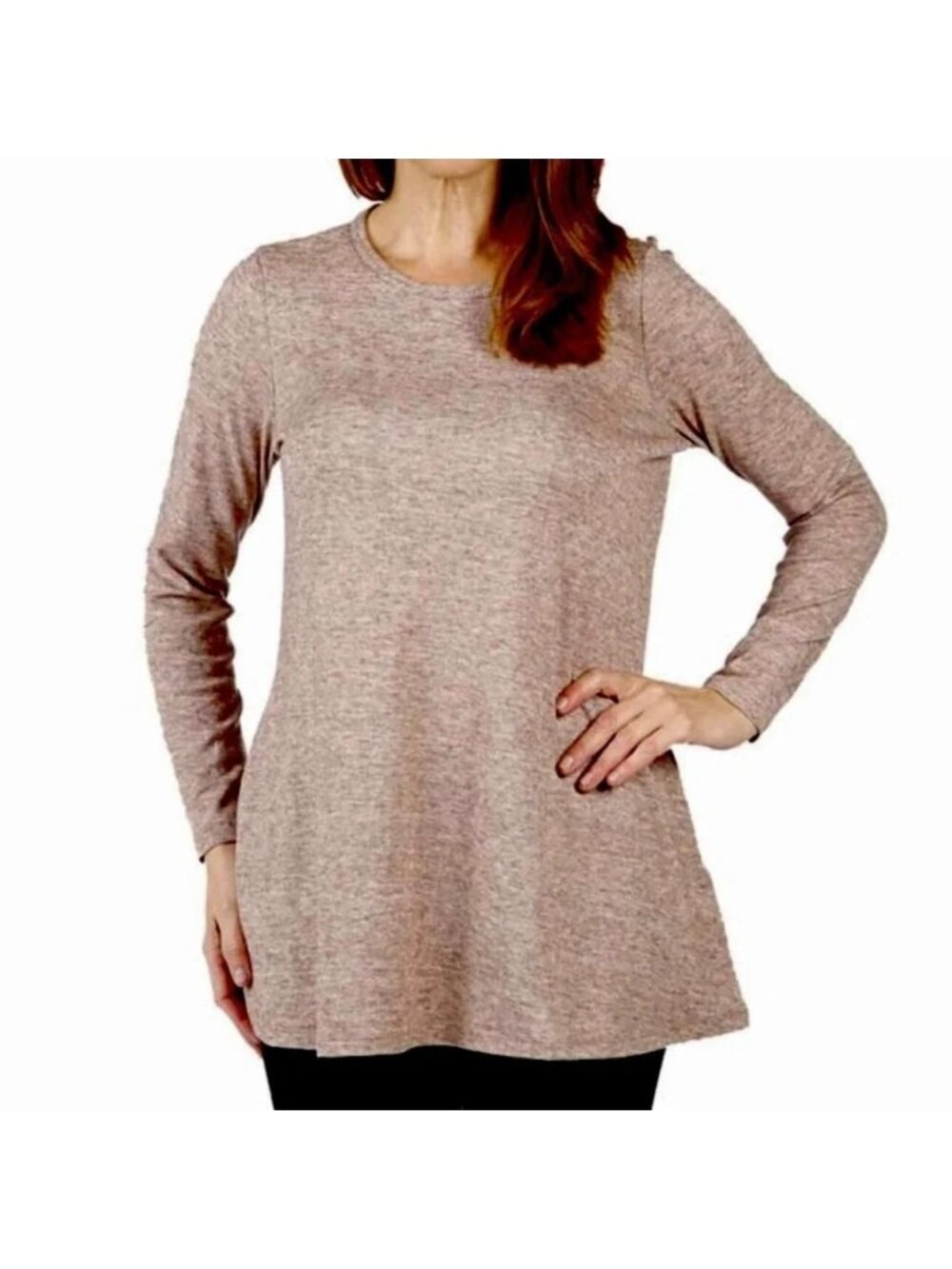 NEW Mr Max Beige Soft Knit Tunic Top Size Small